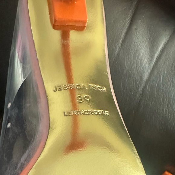Jessica Rich “So Fancy” Orange & Clear Stiletto - Size 39 (US 9) NWT - Picture 9 of 14
